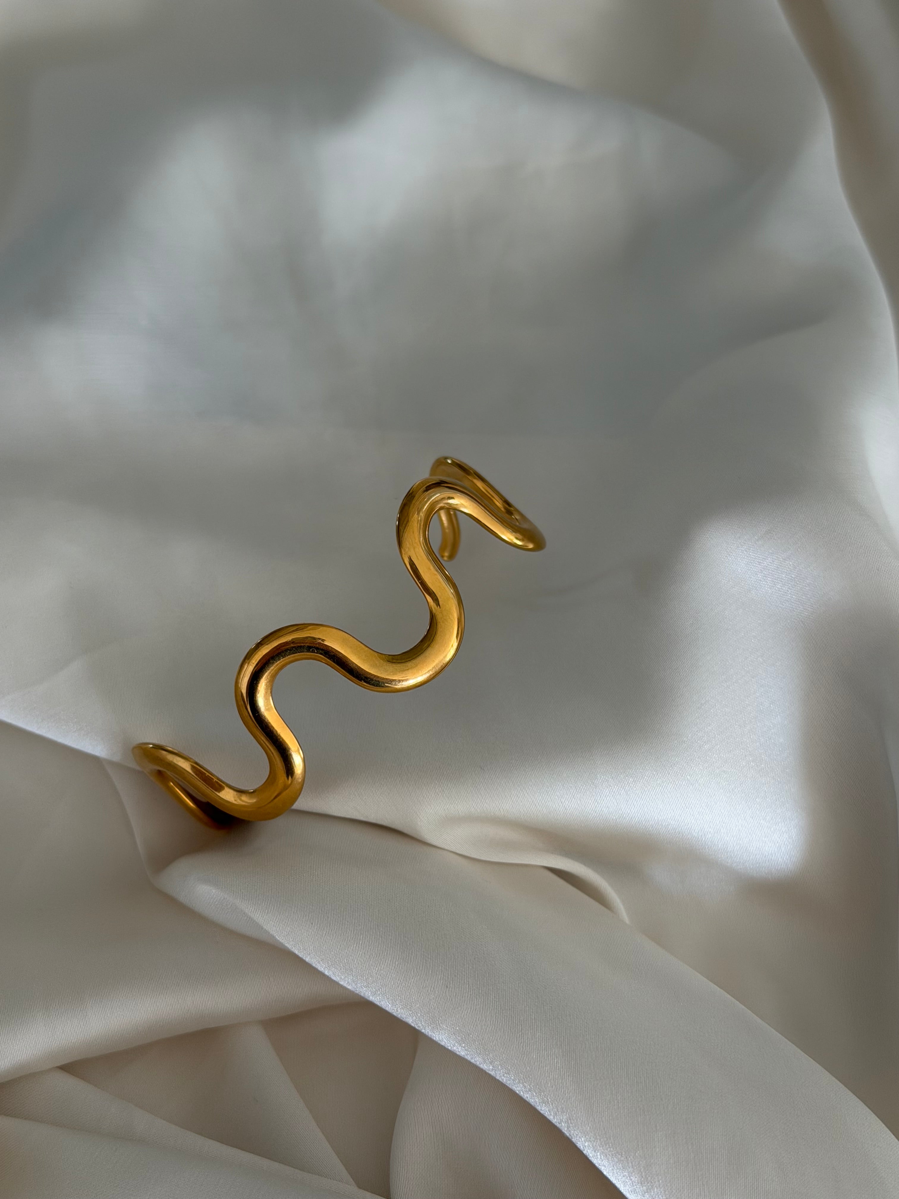 ABSTRACT GOLD CUFF