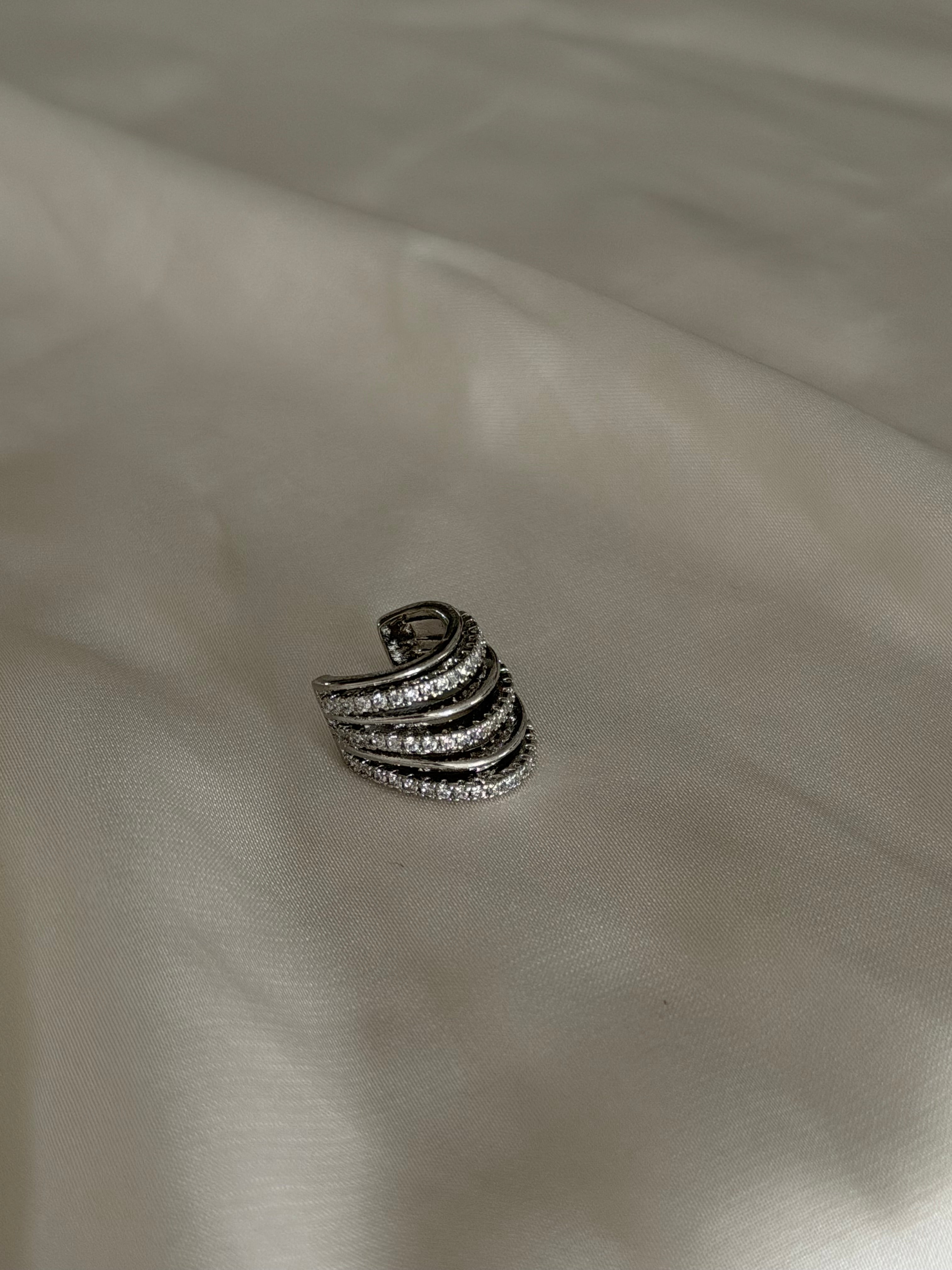 Neila Silver Ear Cuff