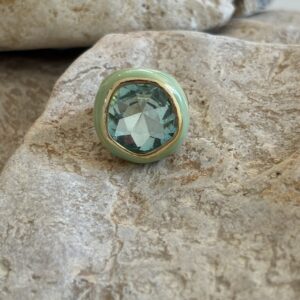 Green Ice Crystal Ring